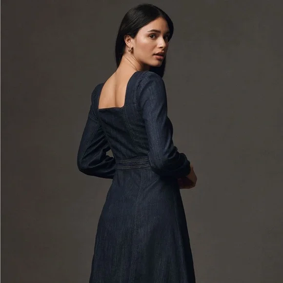 reformation celeste denim maxi dress NWT REFORMATION Celeste Denim Maxi Dress